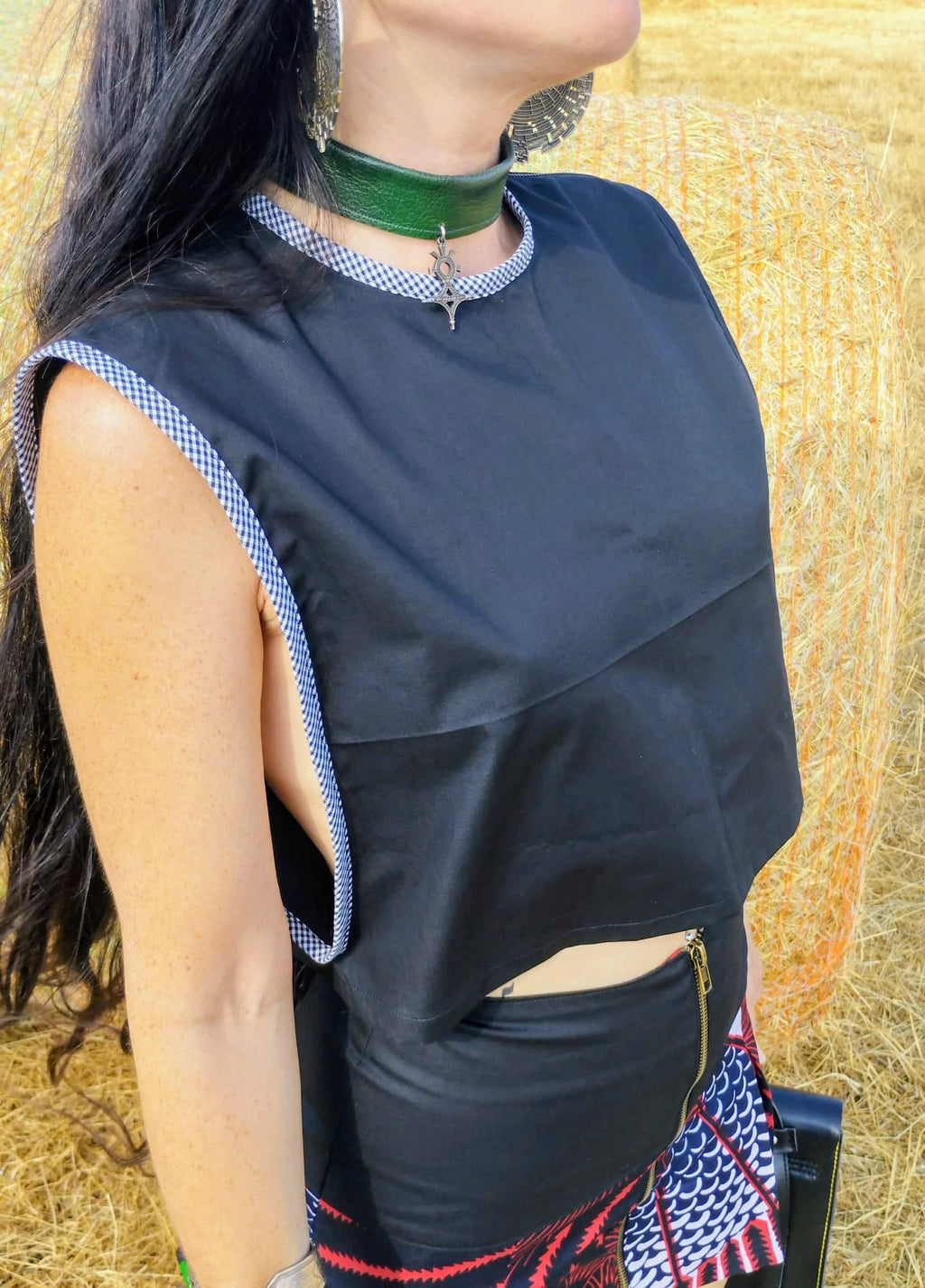 Crop Top "Anarchy Gingham"