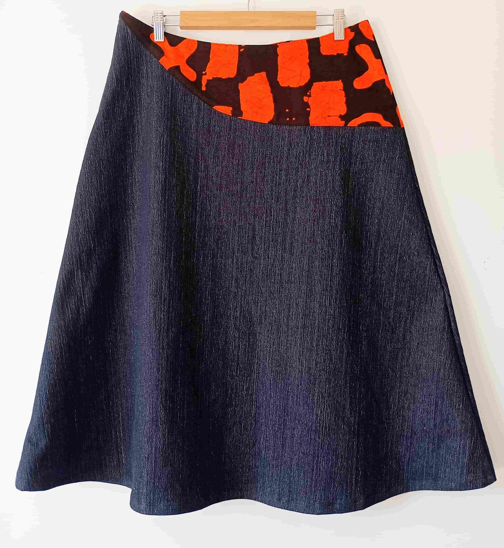 Jupe Midi Asymétrique "Anarchie Solaire"